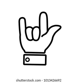 hand - fingers icon vector line art