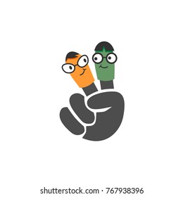 hand and fingers Logo