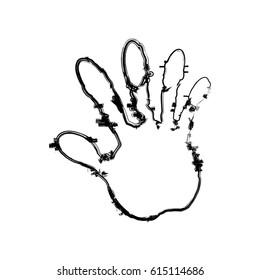 hand fingers silhouette