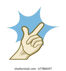 Hand with fingers snapping