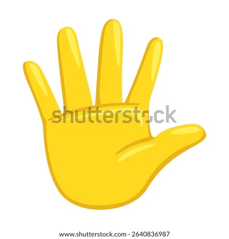 Hand with Fingers Splayed Emoji Icon Illustration. Gesture Vector Symbol Emoticon Design Doodle Vector.