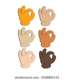 Hand with Fingers Splayed Gesture Icon. Raised hand emoji. Folded Hands sign, All skin tone gesture emoji