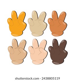 Hand with Fingers Splayed Gesture Icon. Raised hand emoji. Folded Hands sign, All skin tone gesture emoji