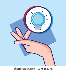 hand with fintech concept