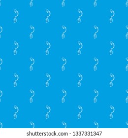 Hand fishing ice drill pattern vector seamless blue repeat for any use