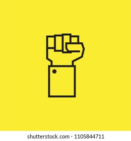 Hand fist action vector icon