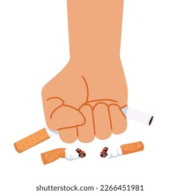 Icono de vector de bloqueo de cigarrillos de puño manual