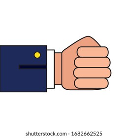 hand fist human isolated icon vector illustration design