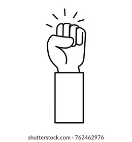 hand up fist icon