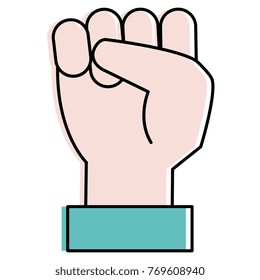 hand up fist icon