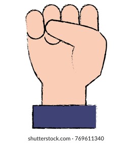 hand up fist icon