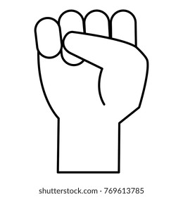 hand up fist icon