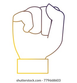 hand up fist icon