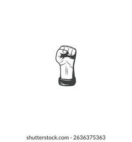hand with fist Icon flat vector design