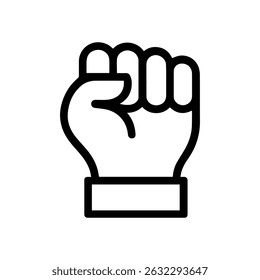 hand fist up icon on white background vector
Vector line icon hand gestures