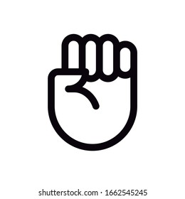 Hand Fist Icon. Punch Vector Illustration