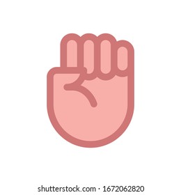 Icono Puño Mano. Ilustración de vectores de puntas