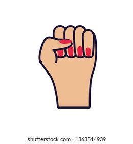 hand fist isolated icon