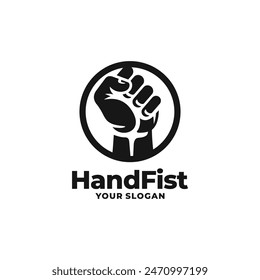 Hand fist logo vector. EPS 10 editable vector