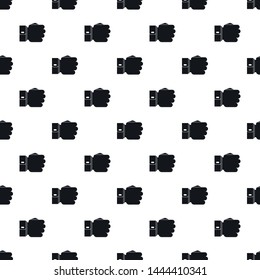 Hand fist pattern seamless vector repeat geometric for any web design