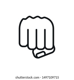 hand fist power isolated icon