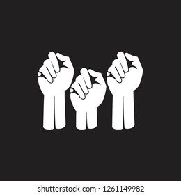 hand fist protest symbol vector
