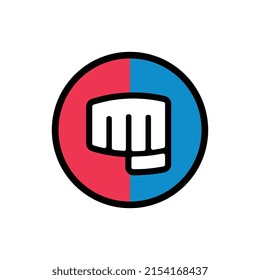 Hand fist punching logo design, vector illustration