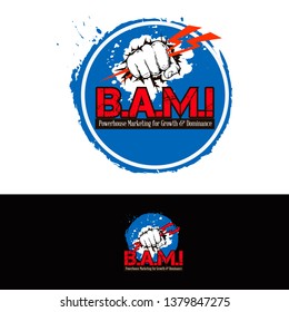 Hand, fist punching. Vector illustration. 