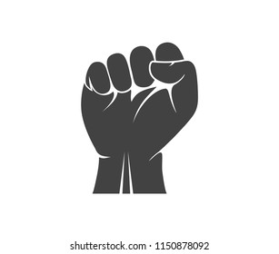 Fist Hand Line Flat Design Isolated Stock Vector (Royalty Free) 717791347