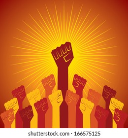 hand fist, support hand vector