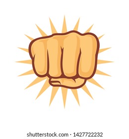 Hand fist template vector illustration