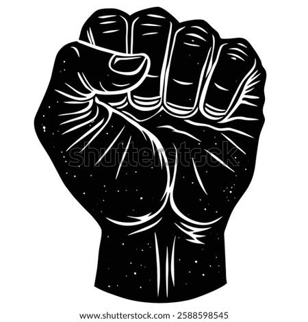 hand fist vector illustration may day