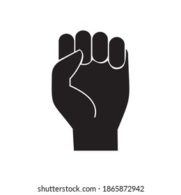 Hand fisted icon vector illustration sign
