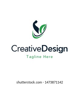 Hand Fit Naturally Creative Logo