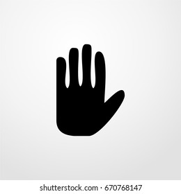 hand with five fingers icon. vector sign symbol on white background