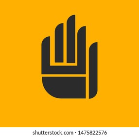 Hand Five Fingers Vector Logo Stock Vector (Royalty Free) 1475822576