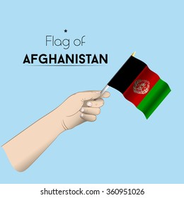 The hand with the flag of Afghanistan