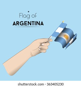 The Hand with the Flag of Argentina