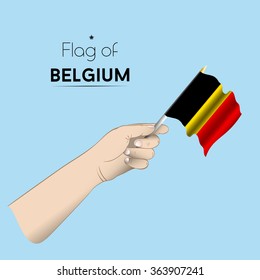 The Hand with the Flag of Belgium