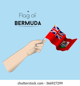 The Hand with the Flag of Bermuda