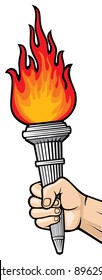 Hand With Flaming Torch