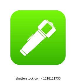 Hand flashlight icon digital green for any design isolated on white vector illustration