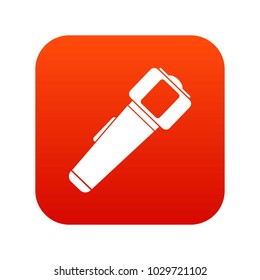 Hand flashlight icon digital red for any design isolated on white vector illustration