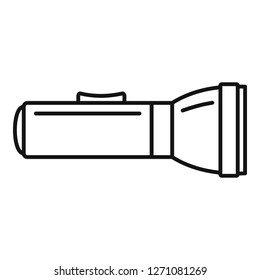 Hand flashlight icon. Outline hand flashlight vector icon for web design isolated on white background