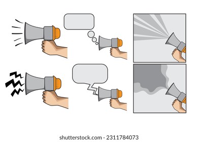 DISEÑO PLANO MANO Y DESCARGA LIBRE DE MEGAPHONE
