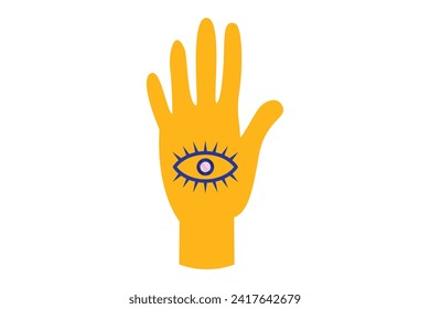 Diseño de pegatina de fortuna plana de mano