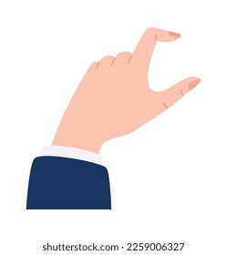 Icono plano de mano Dedo mostrando gesto. Ilustración del vector
