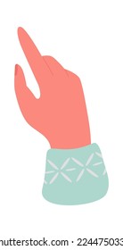 Hand flat icon Finger touch. Vector illustration