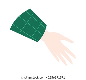 Icono plano mano Gesto de saludo. Ilustración del vector