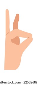 Hand flaches Symbol Tiere mit Fingern machen. Vektorgrafik